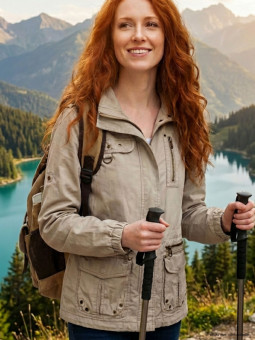 Veste Saharienne Femme Mayflower NancyB Beige - Coton & Zips