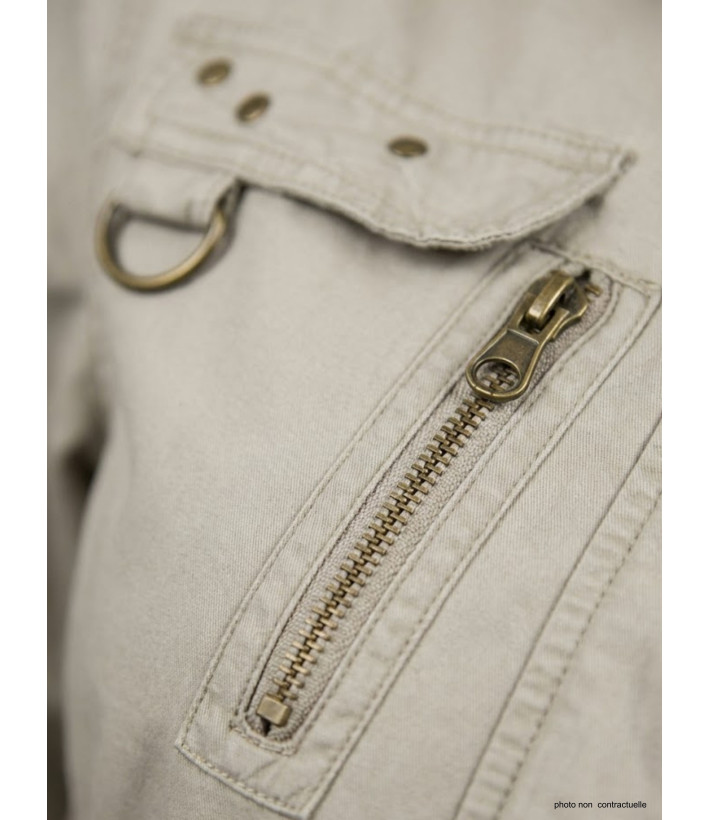 Veste Saharienne Femme Mayflower NancyB Beige - Coton & Zips