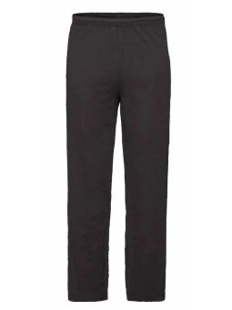 VADIM1 PANTALON MOLLETON BAS DROIT NOIR