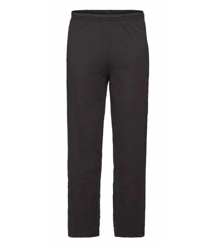 VADIM1 PANTALON MOLLETON BAS DROIT NOIR