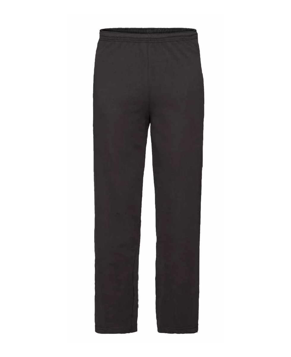 VADIM1 PANTALON MOLLETON BAS DROIT NOIR