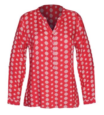 LE1809 CHEMISE IMPRIMEE ROUGE/BLANC