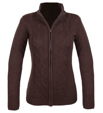SAMY1 CARDIGAN ZIPPE CHOCO