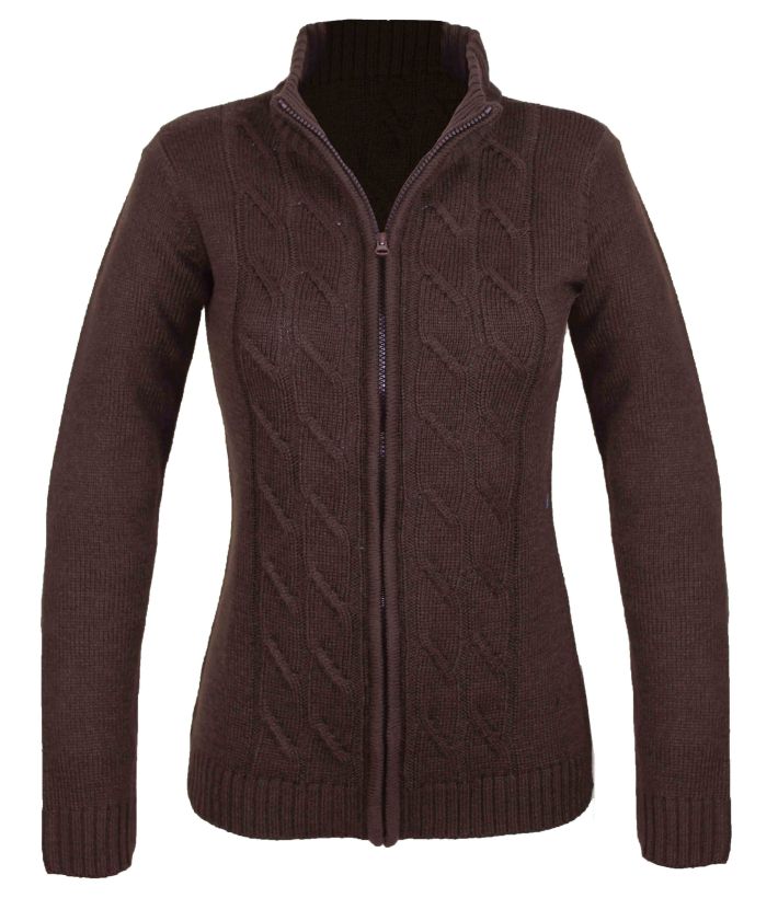 SAMY1 CARDIGAN ZIPPE CHOCO