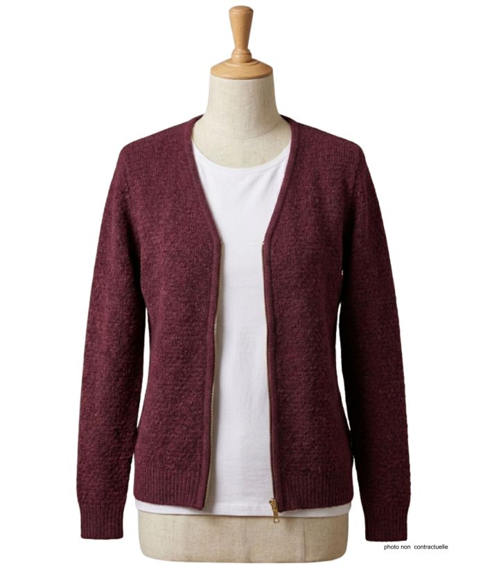 Cardigan Uni Femme "Café" (Réf. CAFE1)