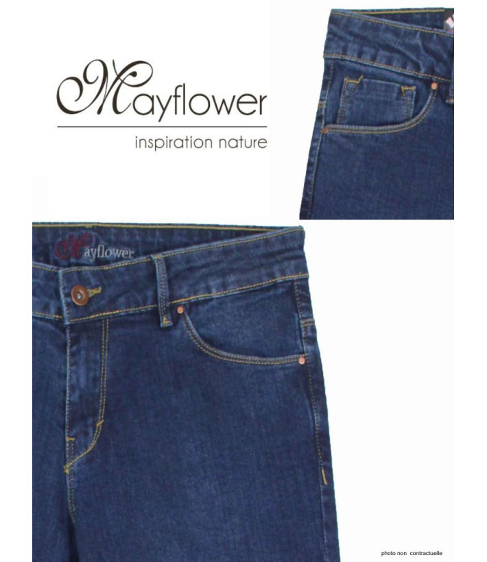 Jean Femme Extensible Louna1 Bleu Stone Used - Mayflower