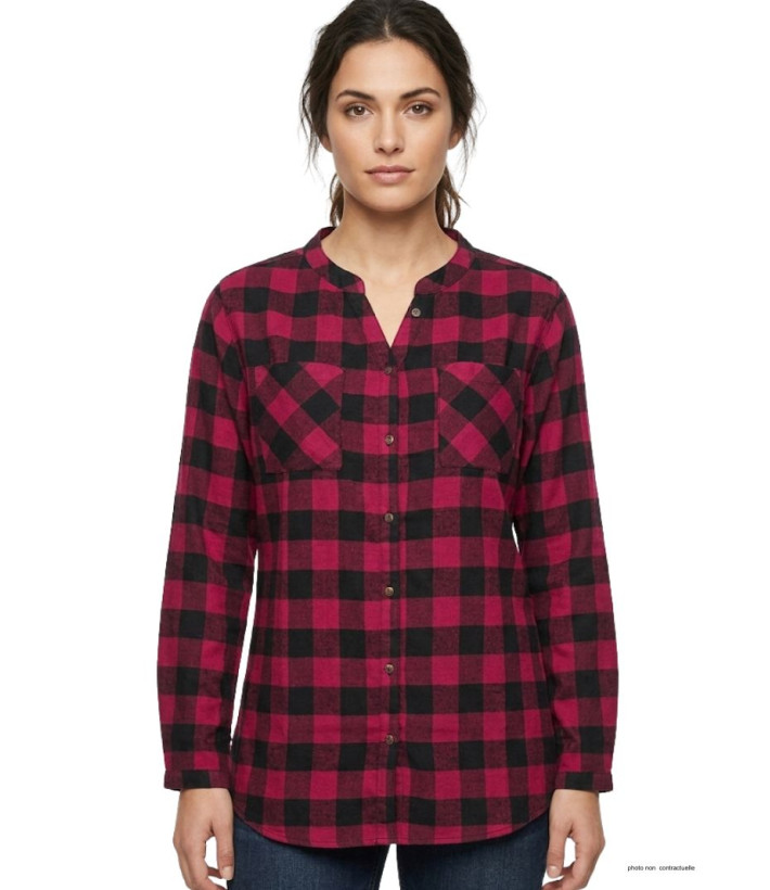 Chemisier Femme Carreaux Coton Gratté LEXIC1 - Mayflower