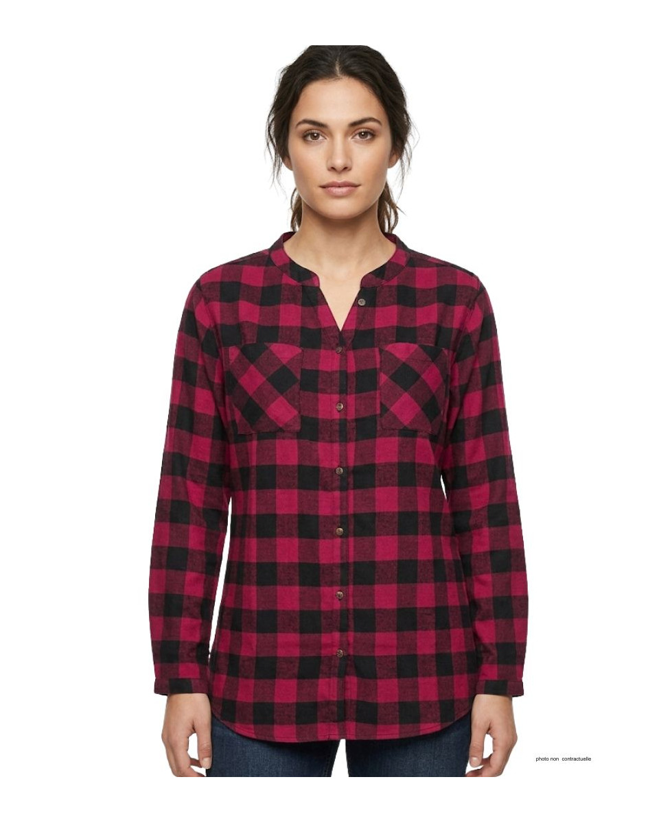 Chemisier Femme Carreaux Coton Gratté LEXIC1 - Mayflower