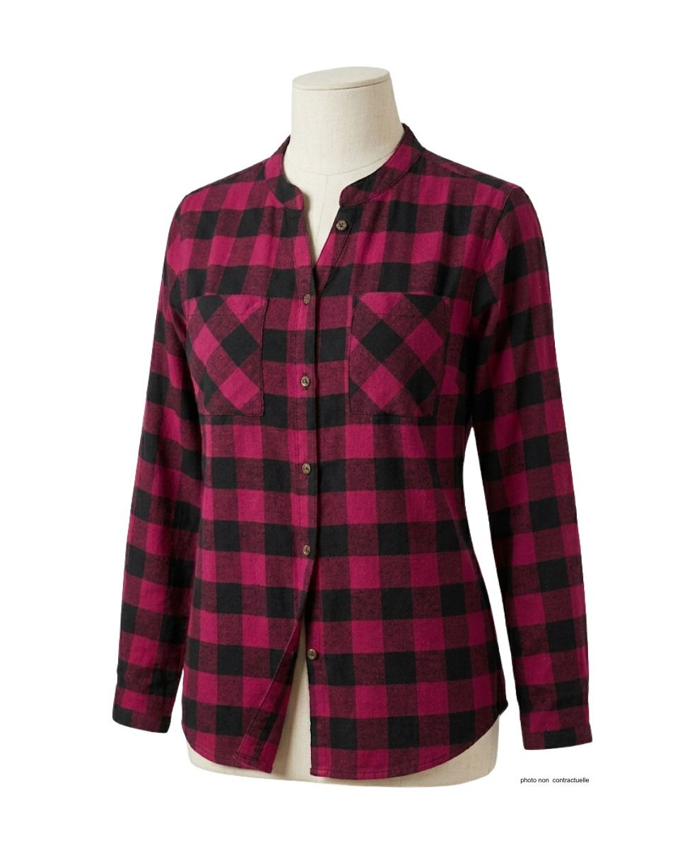 Chemisier Femme Carreaux Coton Gratté LEXIC1 - Mayflower