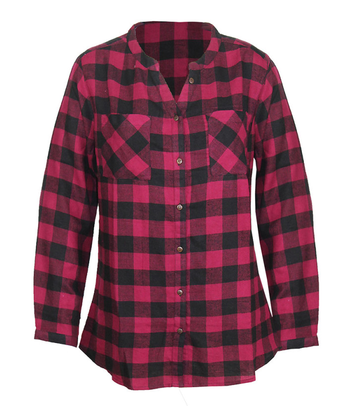 Chemisier Femme Carreaux Coton Gratté LEXIC1 - Mayflower