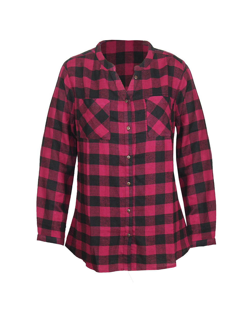 Chemisier Femme Carreaux Coton Gratté LEXIC1 - Mayflower