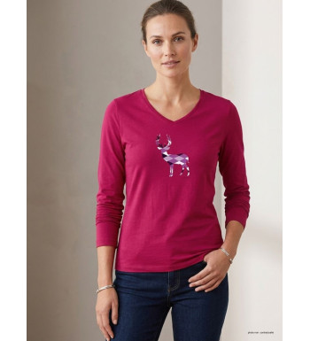 Tee-shirt Manches Longues Femme Nico1 Purple - Mayflower