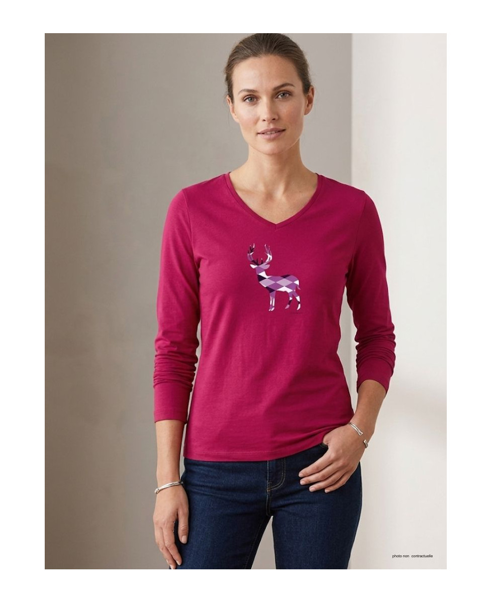 Tee-shirt Manches Longues Femme Nico1 Purple - Mayflower
