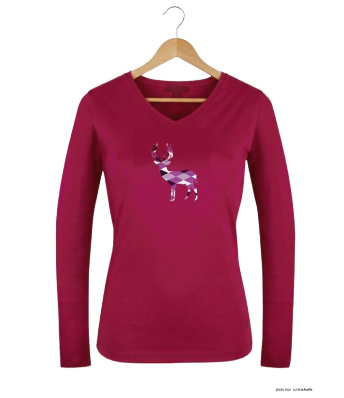 Tee-shirt Manches Longues Femme Nico1 Purple - Mayflower