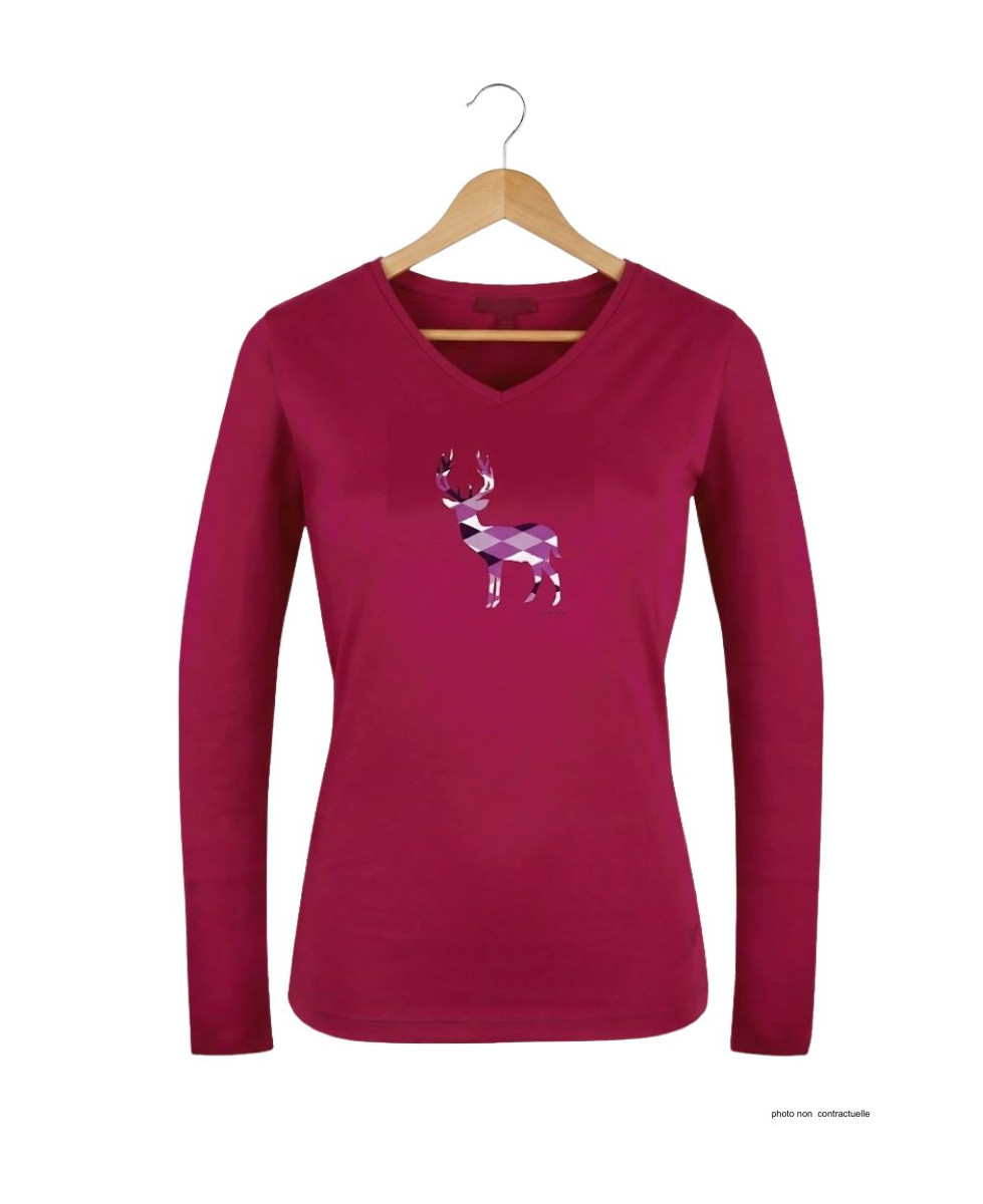 Tee-shirt Manches Longues Femme Nico1 Purple - Mayflower