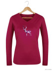 Tee-shirt Manches Longues Femme Nico1 Purple - Mayflower