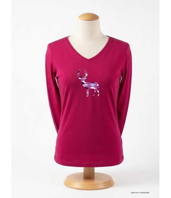 Tee-shirt Manches Longues Femme Nico1 Purple - Mayflower