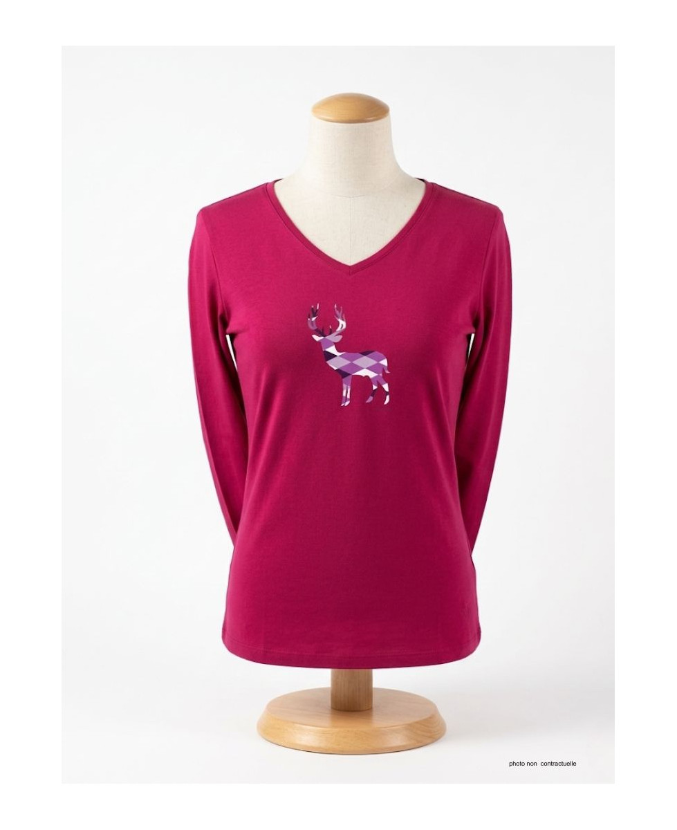 Tee-shirt Manches Longues Femme Nico1 Purple - Mayflower