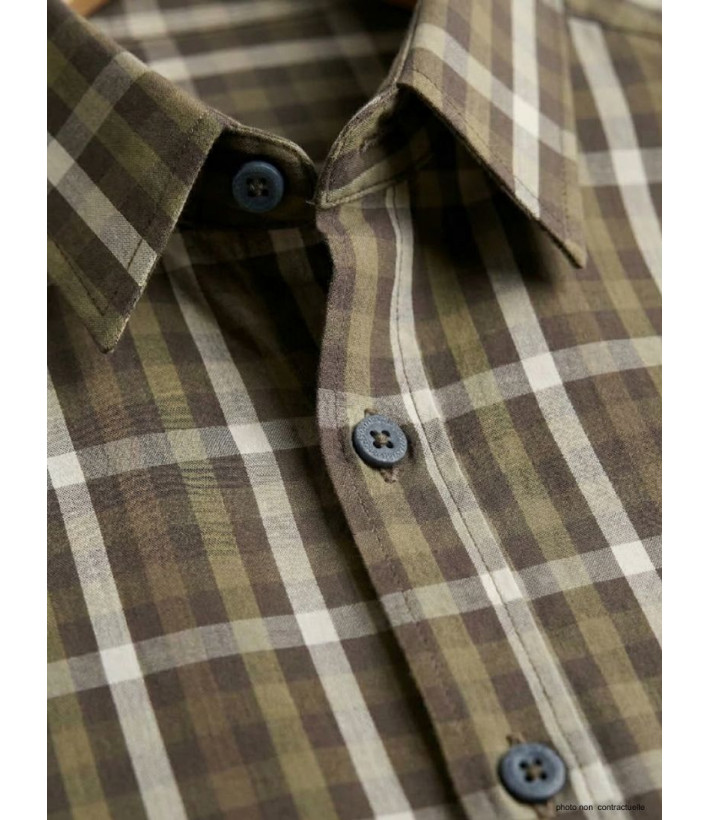 Chemise Homme Manches Courtes Toulon1 Choco Beige - K-Dran