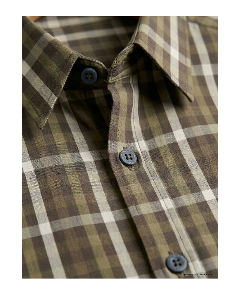 Chemise Homme Manches Courtes Toulon1 Choco Beige - K-Dran