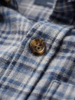 Chemise Flanelle Homme Challenger CH2003A Bleu/Gris - 100% Coton