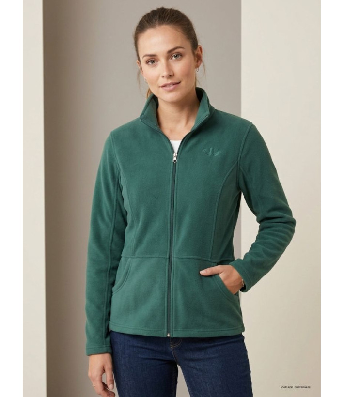 Veste Polaire Femme Verte AH1189 - Axxano | Confort & Chaleur
