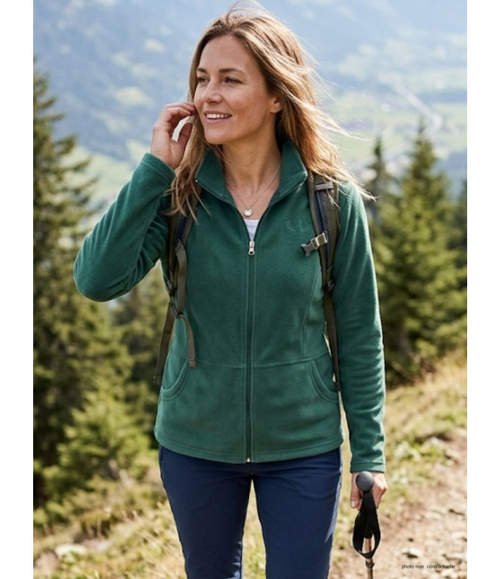 Veste Polaire Femme Verte AH1189 - Axxano | Confort & Chaleur