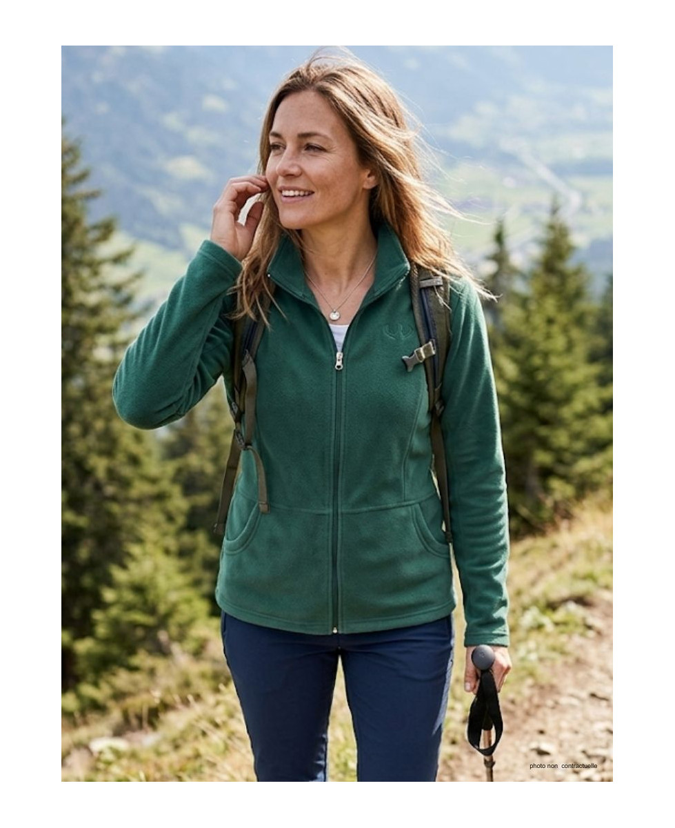 Veste Polaire Femme Verte AH1189 - Axxano | Confort & Chaleur