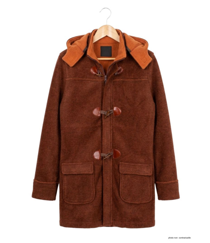 Manteau Polaire Femme Grandes Tailles AXSLOVEN2M - Marron/Orange