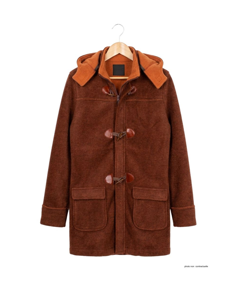 Manteau Polaire Femme Grandes Tailles AXSLOVEN2M - Marron/Orange