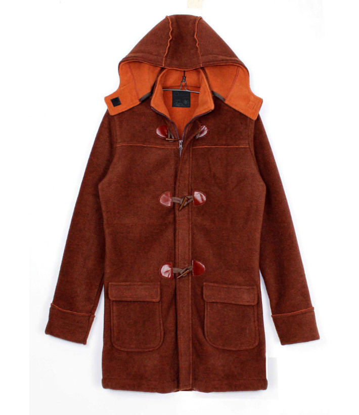 Manteau Polaire Femme Grandes Tailles AXSLOVEN2M - Marron/Orange