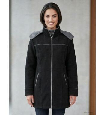 Manteau Caban Femme Tokyo4 Noir - Polaire Contre-collée | Mayflower