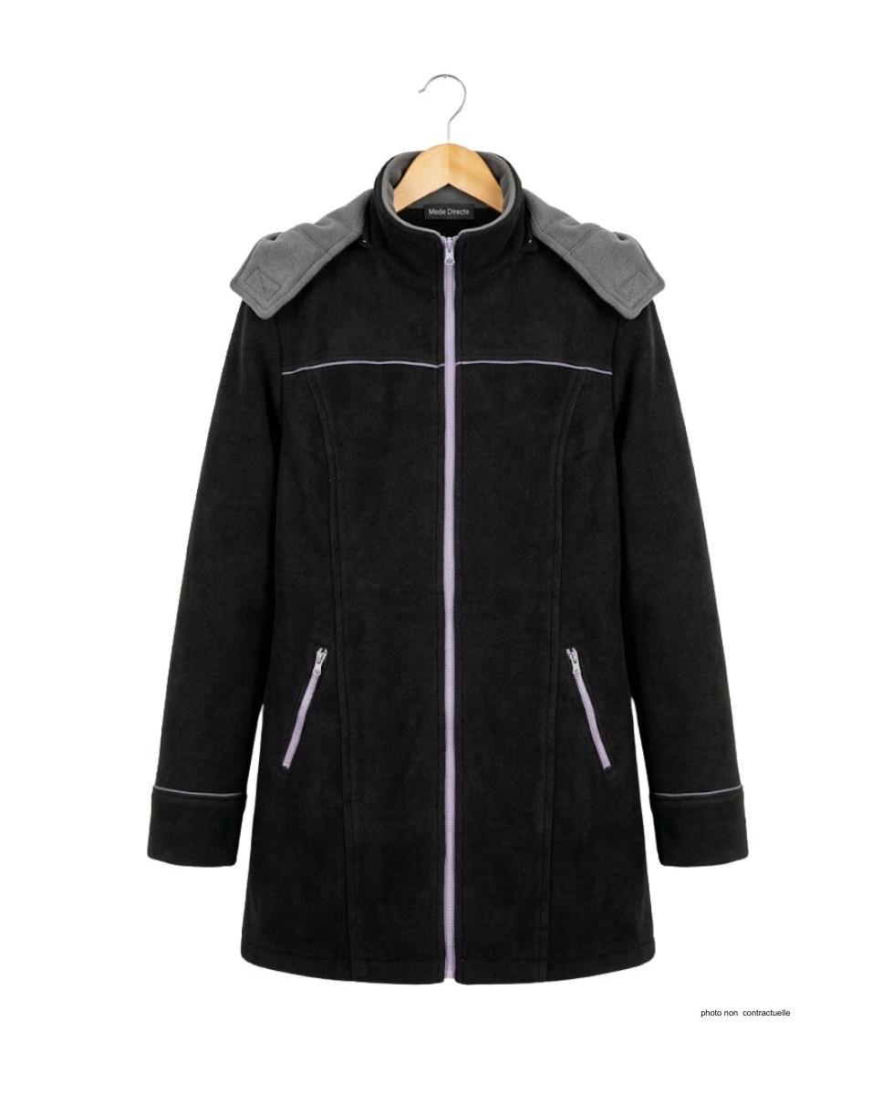 Manteau Caban Femme Tokyo4 Noir - Polaire Contre-collée | Mayflower