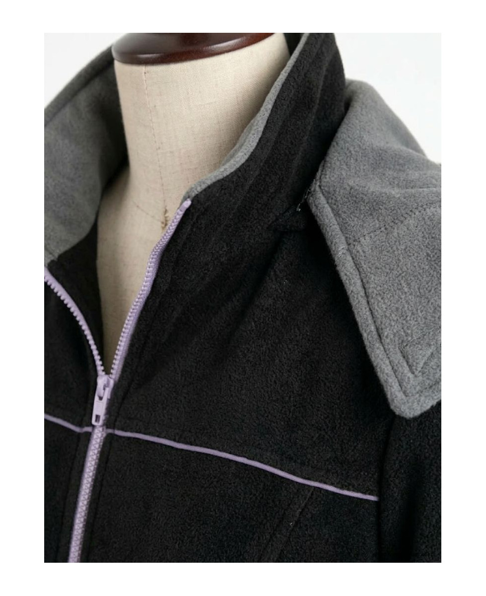 Manteau Caban Femme Tokyo4 Noir - Polaire Contre-collée | Mayflower