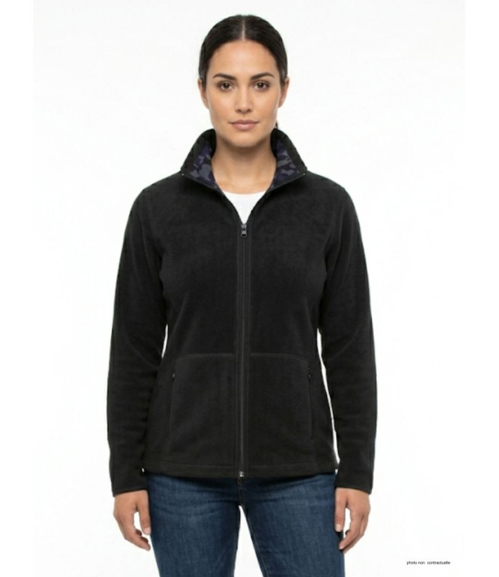 Veste Polaire Réversible Femme SH1187 Noir/Camo - Mayflower