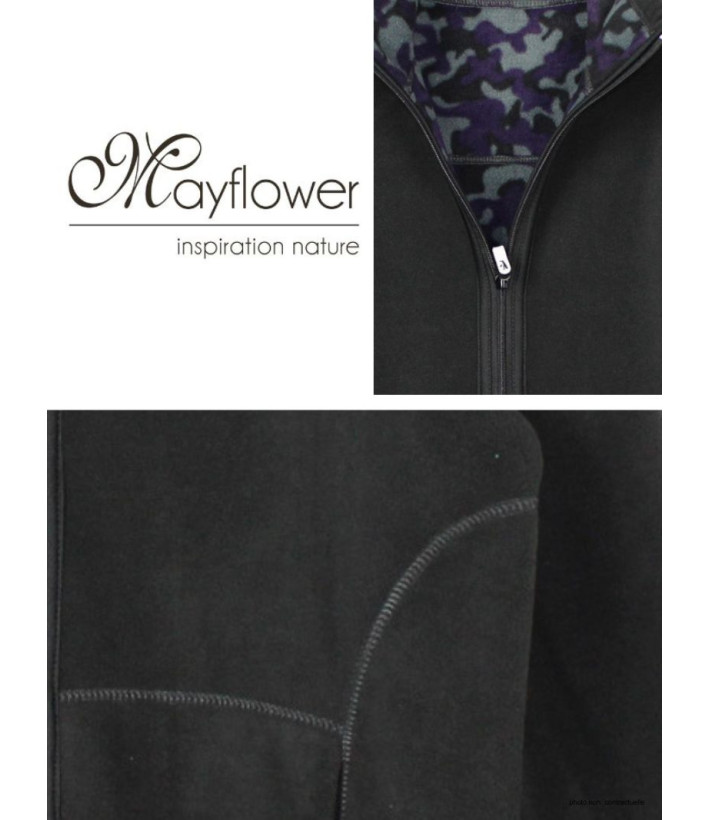 Veste Polaire Réversible Femme SH1187 Noir/Camo - Mayflower