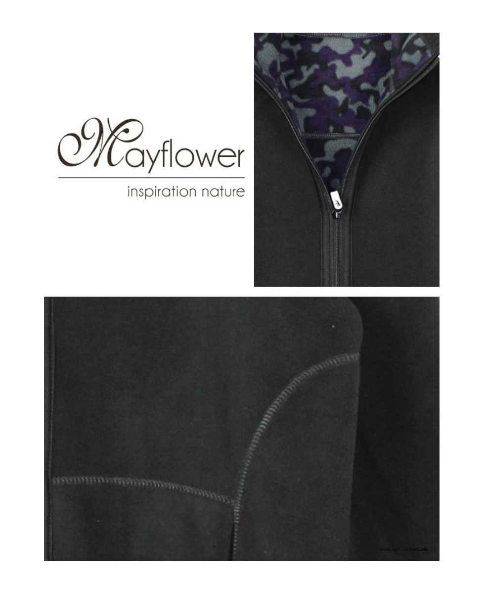 Veste Polaire Réversible Femme SH1187 Noir/Camo - Mayflower