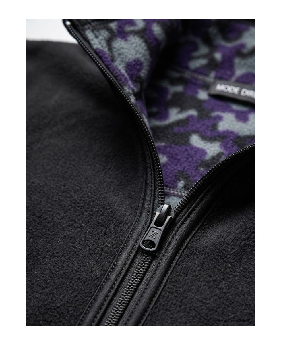 Veste Polaire Réversible Femme SH1187 Noir/Camo - Mayflower