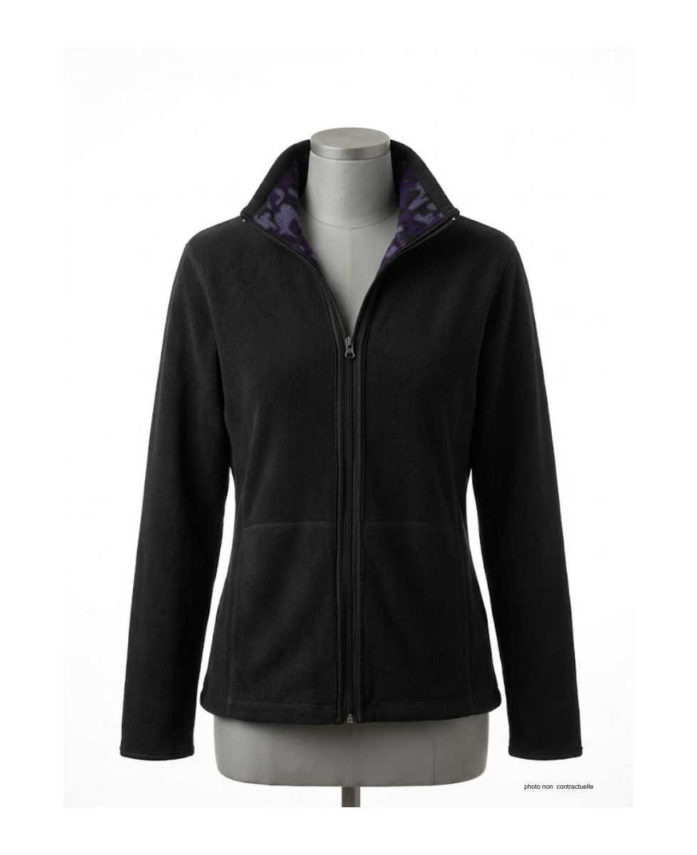 Veste Polaire Réversible Femme SH1187 Noir/Camo - Mayflower