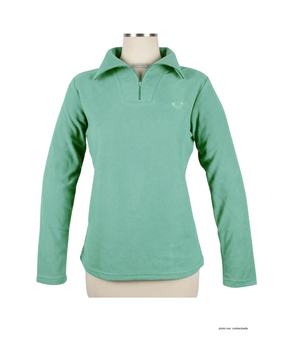 Sweat Micro Polaire Femme Vert d'Eau - Léger & Chaud | Axxano