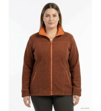 Veste Polaire Femme Grandes Tailles AXRIGA2M Marron/Orange - Axone