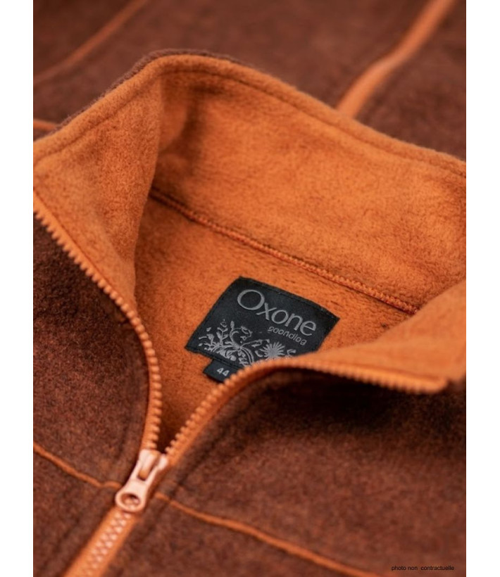 Veste Polaire Femme Grandes Tailles AXRIGA2M Marron/Orange - Axone