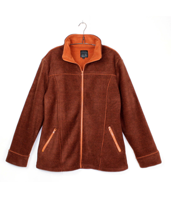 Veste Polaire Femme Grandes Tailles AXRIGA2M Marron/Orange - Axone