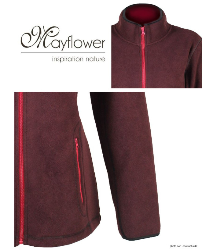 Veste Polaire Femme Balkan1 Bordeaux - Ultra Chaude | Mayflower