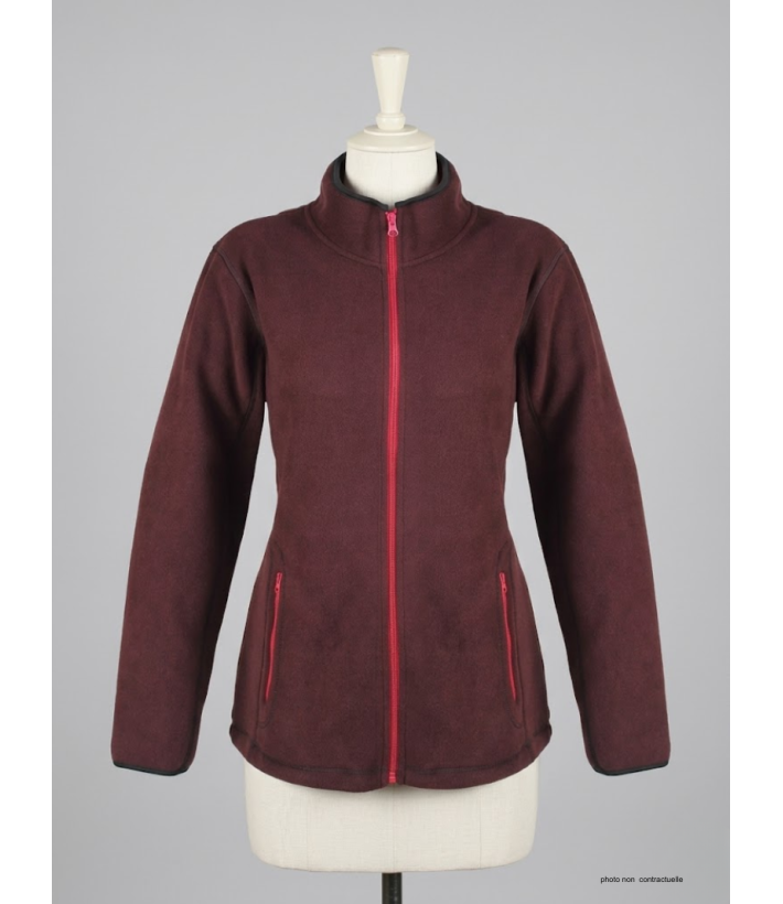 Veste Polaire Femme Balkan1 Bordeaux - Ultra Chaude | Mayflower