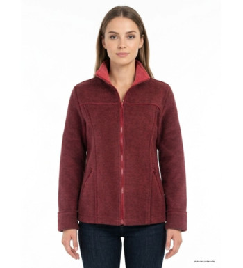 Veste Polaire Femme RIGA1B Bordeaux - Maille Contre-collée 400g