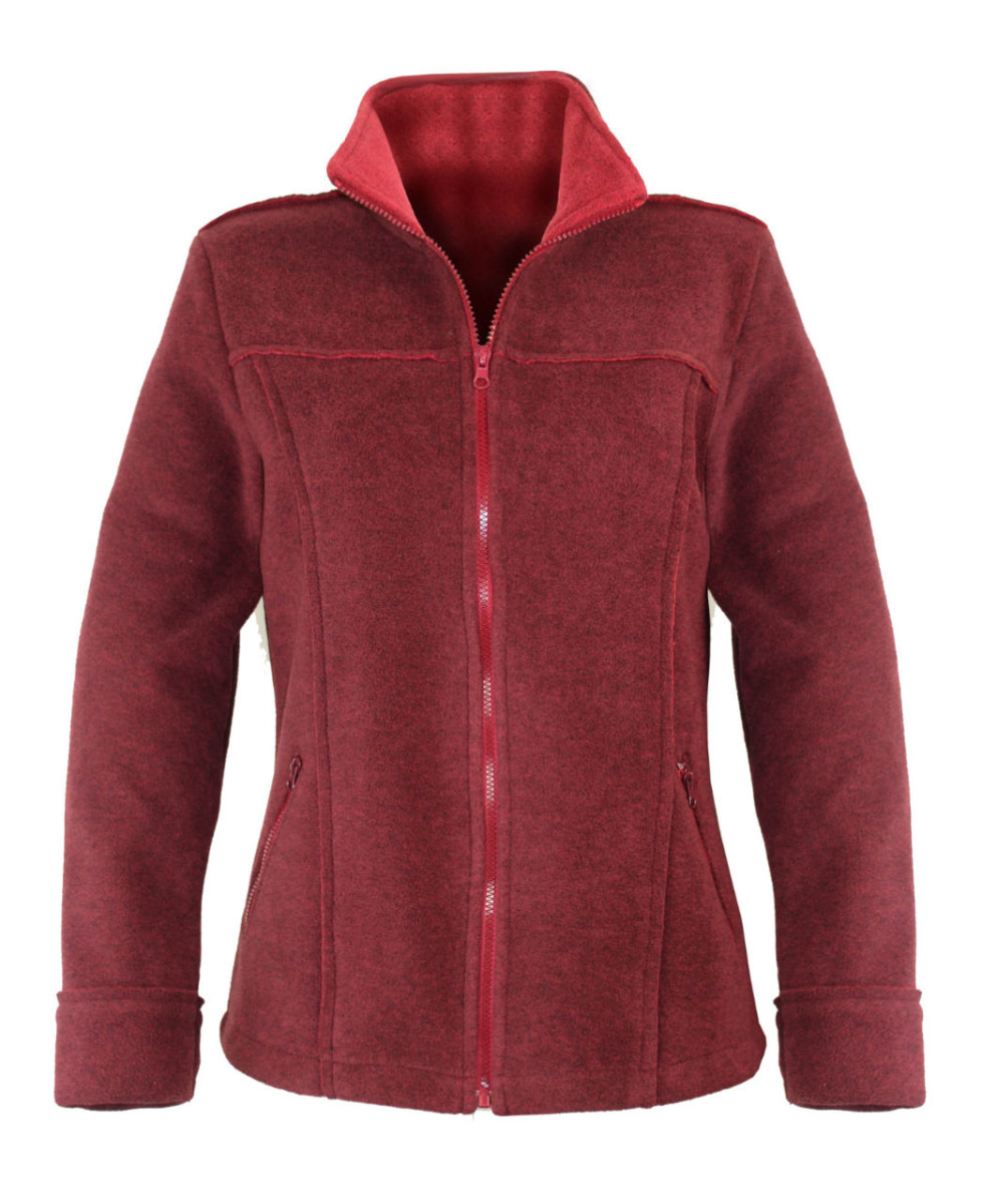 Veste Polaire Femme RIGA1B Bordeaux - Maille Contre-collée 400g