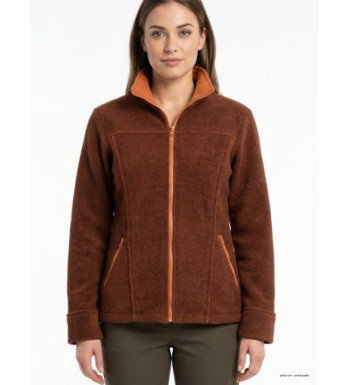 Veste Polaire Femme RIGA2M Marron/Orange - Maille 400g | Mayflower