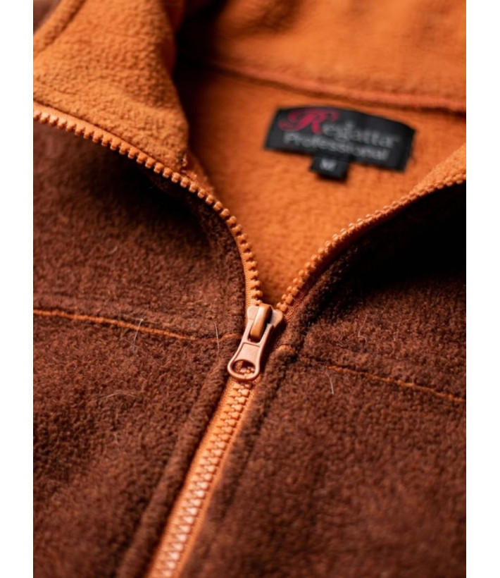 Veste Polaire Femme RIGA2M Marron/Orange - Maille 400g | Mayflower