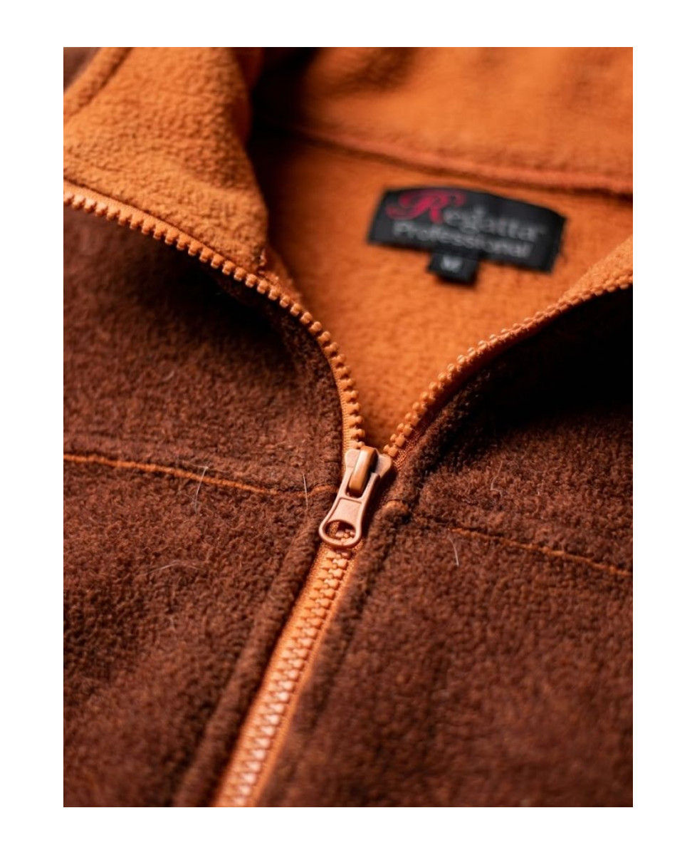 Veste Polaire Femme RIGA2M Marron/Orange - Maille 400g | Mayflower